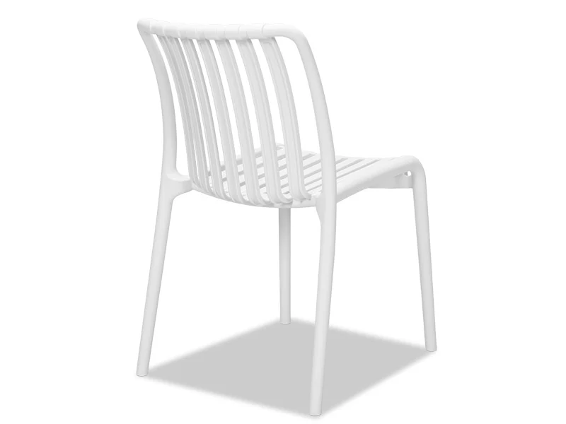 Surf Armless Outdoor Dining Chair - White - Image 2
