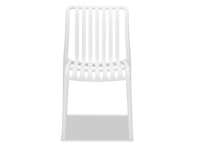 Surf Armless Outdoor Dining Chair - White - Image 3