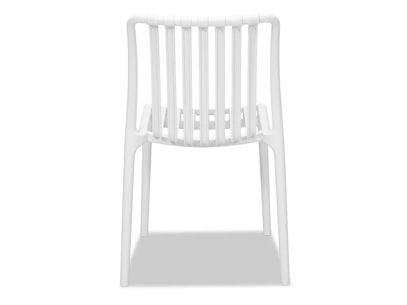 Surf Armless Outdoor Dining Chair - White - Image 4