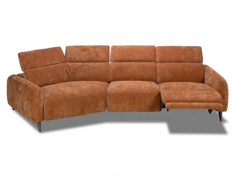 Uptown 3 Seat Recliner Chaise - Caramel - Image 2