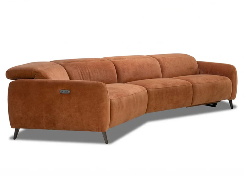 Uptown 3 Seat Recliner Chaise - Caramel - Image 5