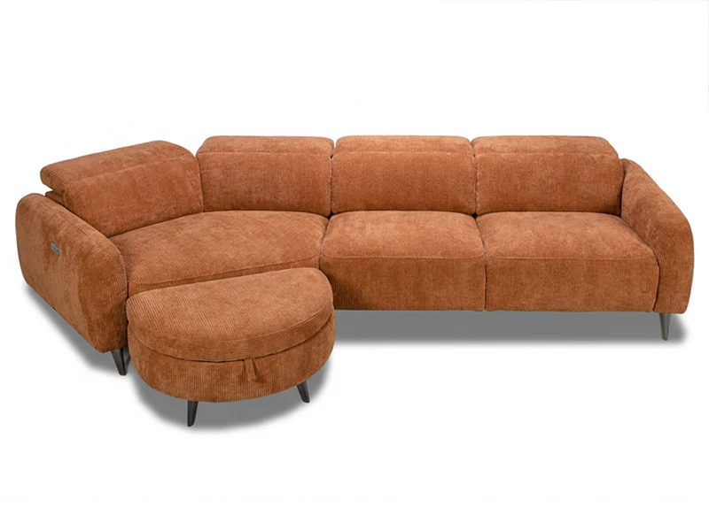 Uptown 3 Seat Recliner Chaise - Caramel - Image 9