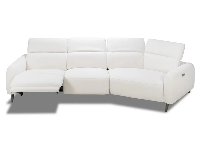 Uptown 3 Seat Recliner Chaise - Light Grey - Image 2