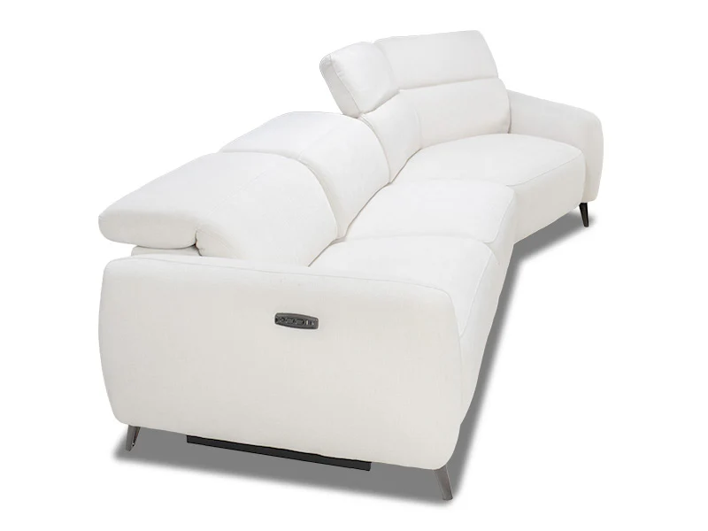 Uptown 3 Seat Recliner Chaise - Light Grey - Image 5