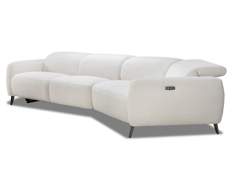 Uptown 3 Seat Recliner Chaise - Light Grey - Image 6