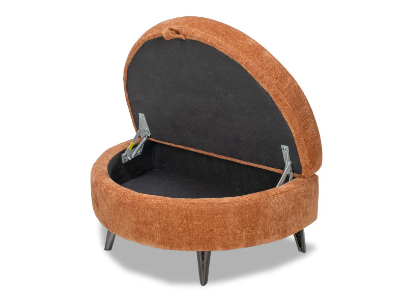 Uptown Half Circle Ottoman - Caramel - Image 2