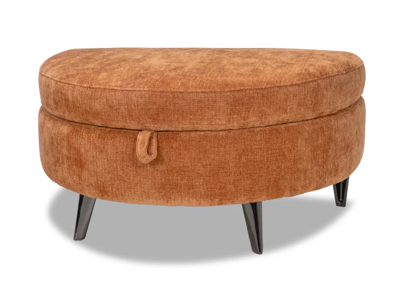 Uptown Half Circle Ottoman - Caramel - Image 3