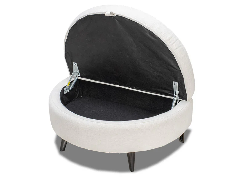Uptown Half Circle Ottoman - Light Grey - Image 2