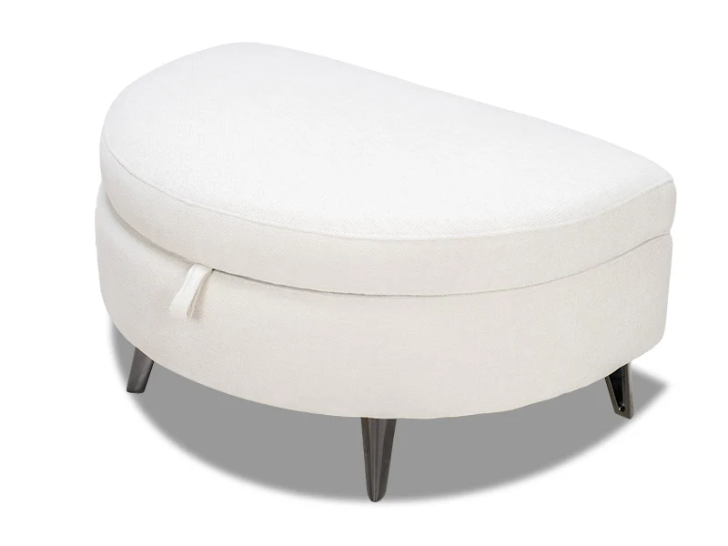 Uptown Half Circle Ottoman - Light Grey - Image 3