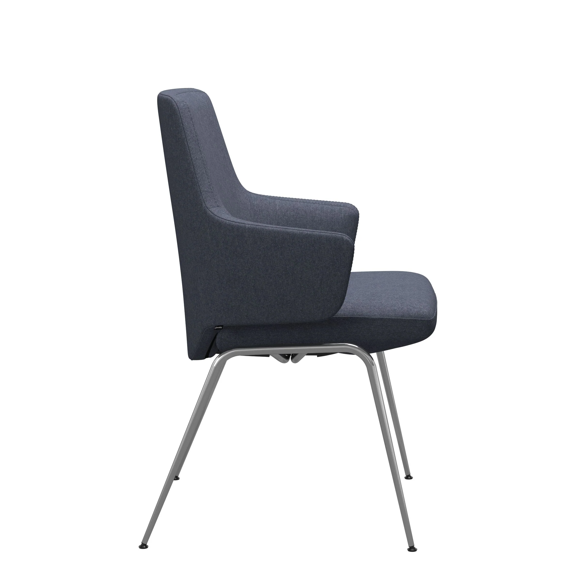 Vanilla Dining Chair With Arms - D300 - LB - Fabric - Image 2